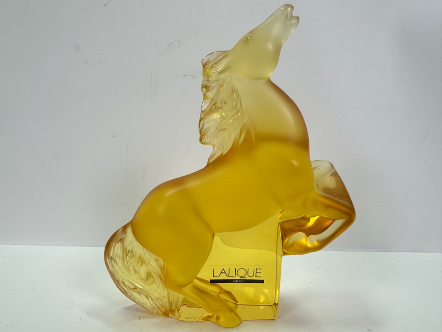 Lalique Crystal Rearing Kazak Horse Sculpture 5.5'H [Photo 3]