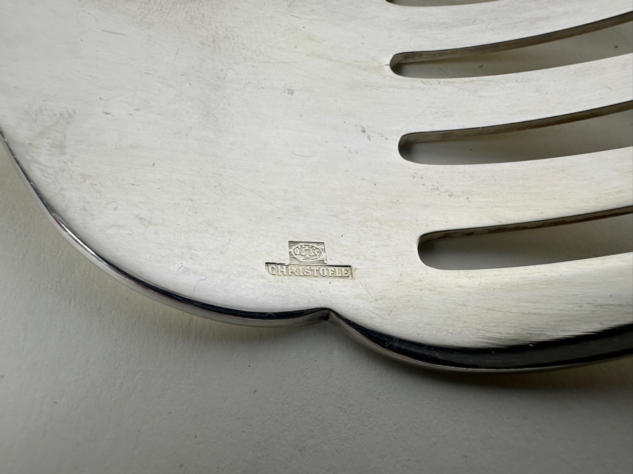 (2) Christofle Fish Serving Knives, (1) Christofle Fish Serving Fork & (1) Christofle Set Of 8 Place-Card Holders - All With Original Christofle Boxes [Photo 8]