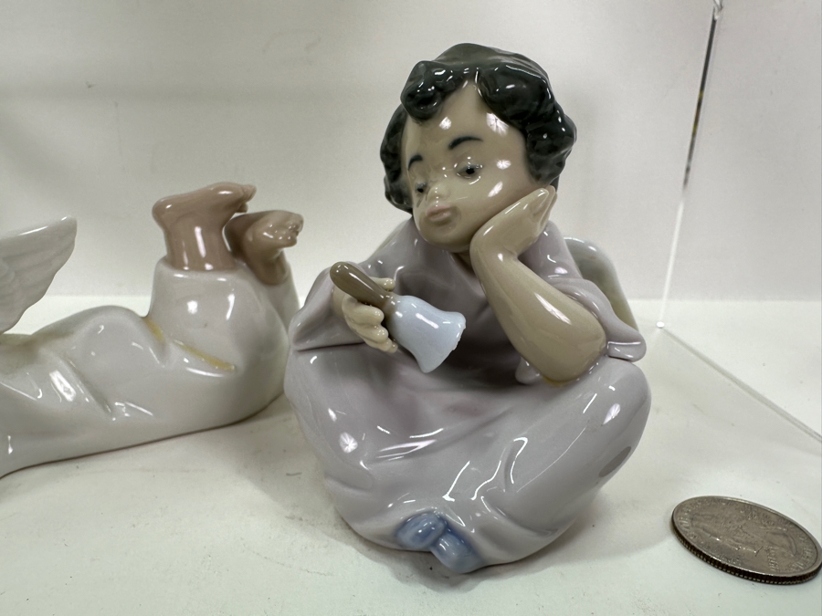 (4) Lladro Porcelain Cherub Angel Figurines [Photo 4]
