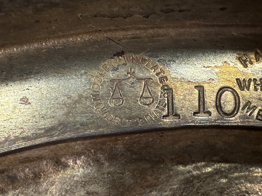 Antique Silverplate Calling Card Receiver With Figural Deer By The Middletown Plate Co. 9W X 5.5D X 7H [Photo 8]