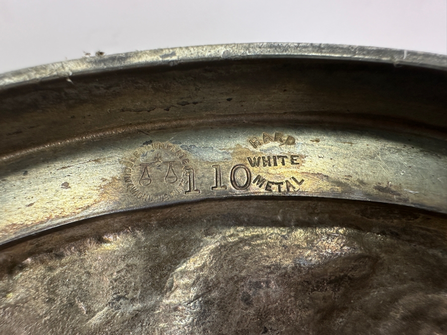 Antique Silverplate Calling Card Receiver With Figural Deer By The Middletown Plate Co. 9W X 5.5D X 7H [Photo 7]