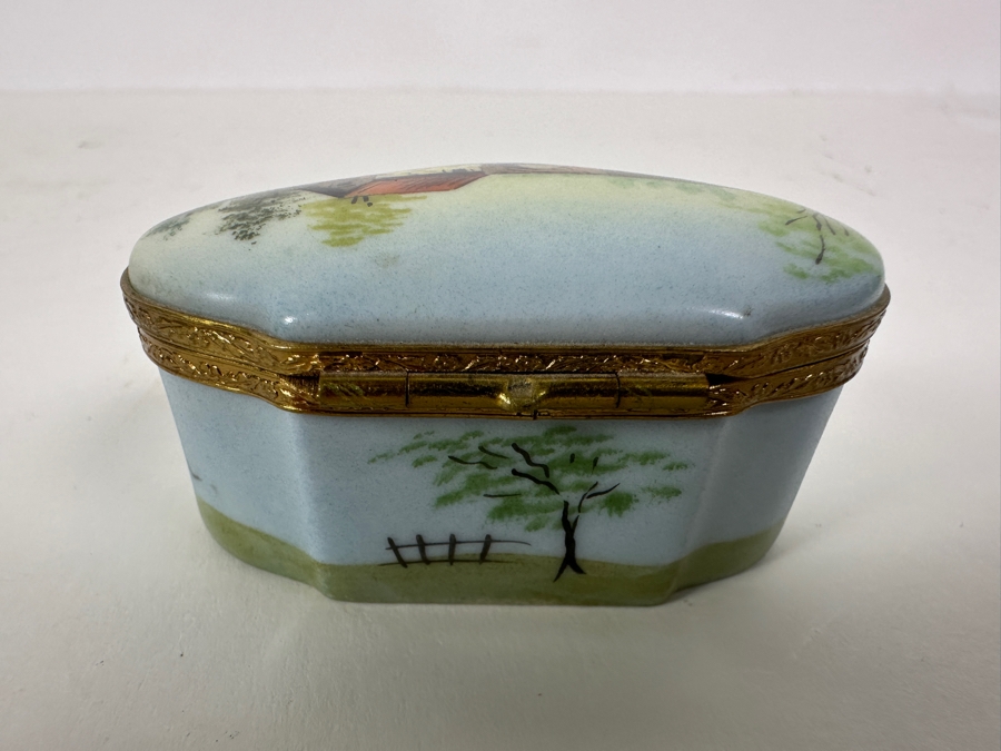 Hand Painted Limoges France Porcelain Box 2.5'W [Photo 6]