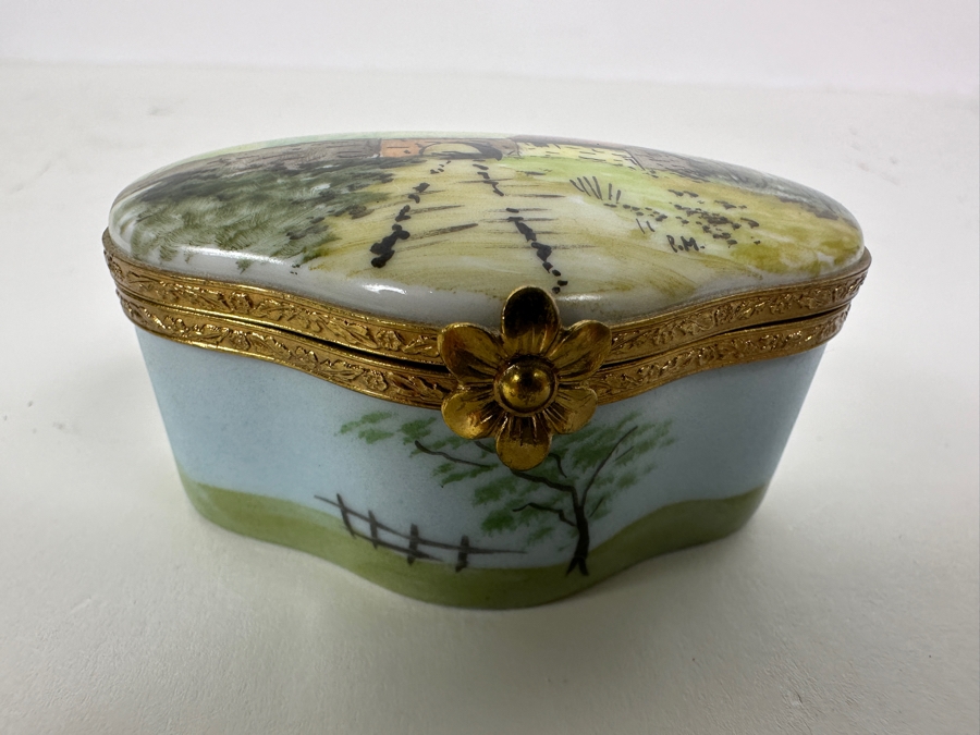 Hand Painted Limoges France Porcelain Box 2.5'W [Photo 5]