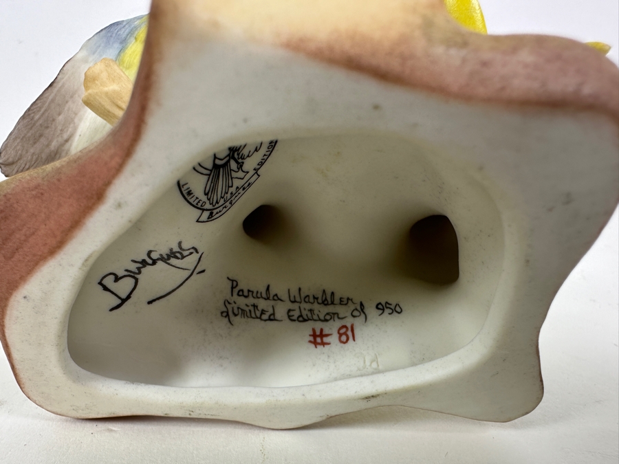 Limited Edition Burgues Parula Warbler Figurine Numbered 81 Of 950 4.5H [Photo 7]