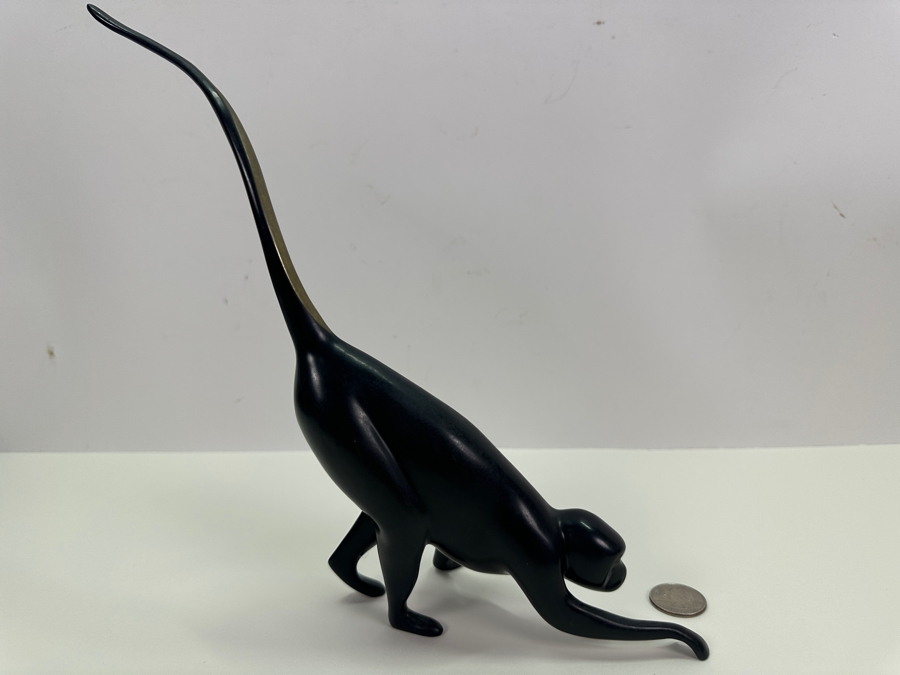Loet Vanderveen (1921-2015, American/Dutch) Bronze Monkey Sculpture Titled Elegance In Motion Signed LOET AP (Artist Proof) And Numbered 3 Of 10 10'W X 3'D X 10'H [Photo 3]