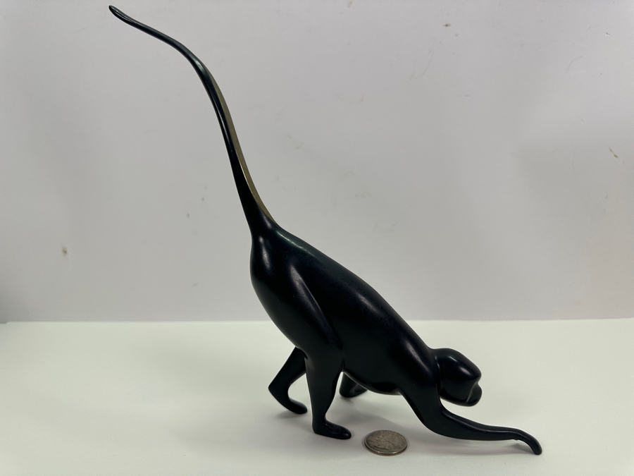 Loet Vanderveen (1921-2015, American/Dutch) Bronze Monkey Sculpture Titled Elegance In Motion Signed LOET AP (Artist Proof) And Numbered 3 Of 10 10'W X 3'D X 10'H [Photo 2]