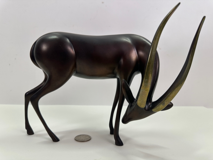 Loet Vanderveen (1921-2015, American/Dutch) Bronze Thomson's Gazelle Sculpture Signed LOET And Numbered 575 Of 750 9'W X 4'D X 6'H [Photo 2]