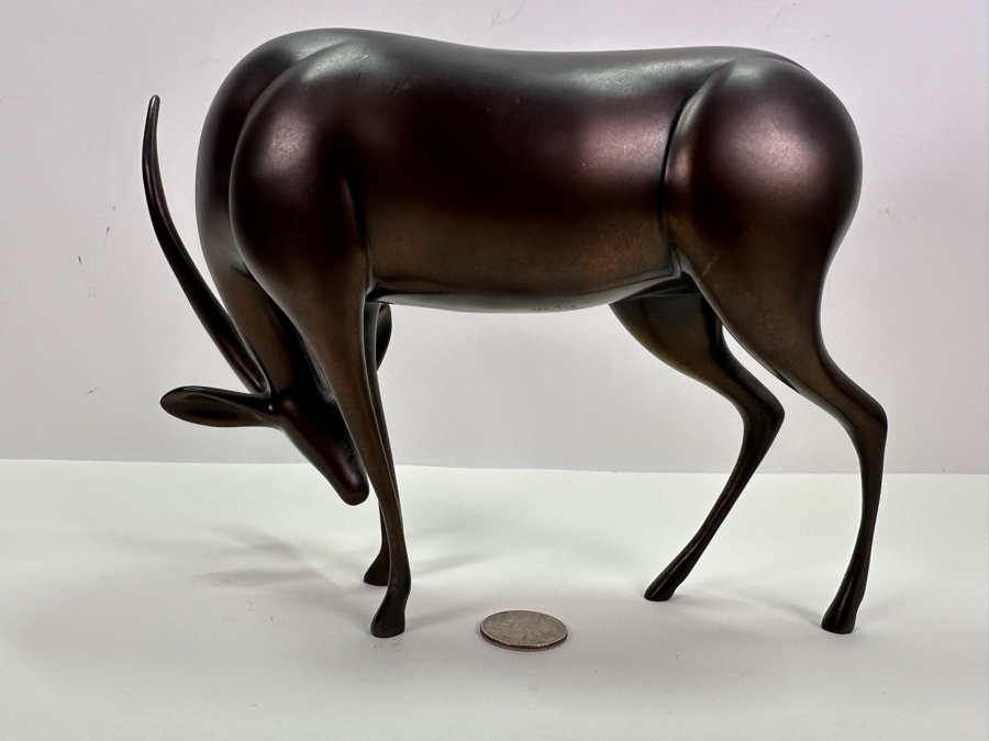 Loet Vanderveen (1921-2015, American/Dutch) Bronze Thomson's Gazelle Sculpture Signed LOET And Numbered 575 Of 750 9'W X 4'D X 6'H [Photo 5]