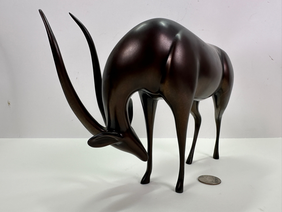 Loet Vanderveen (1921-2015, American/Dutch) Bronze Thomson's Gazelle Sculpture Signed LOET And Numbered 575 Of 750 9'W X 4'D X 6'H [Photo 4]
