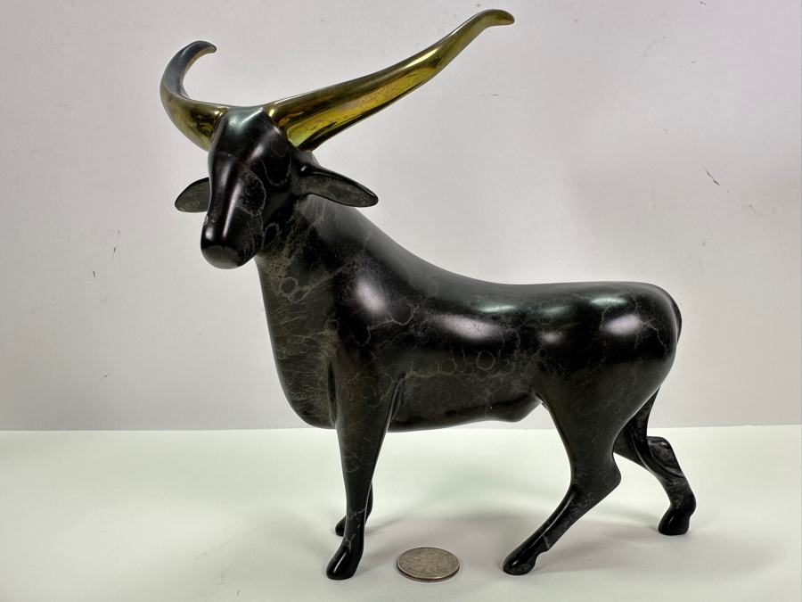 Loet Vanderveen (1921-2015, American/Dutch) Bronze Bull Sculpture Signed LOET And Numbered 138 Of 500 8'W X 5'D X 8'H [Photo 2]