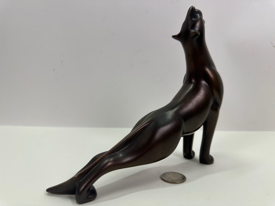 Loet Vanderveen (1921-2015, American/Dutch) Bronze Lion Roaring Sculpture Signed LOET And Numbered 503 Of 750 7.5'W X 2'D X 7'H [Photo 6]