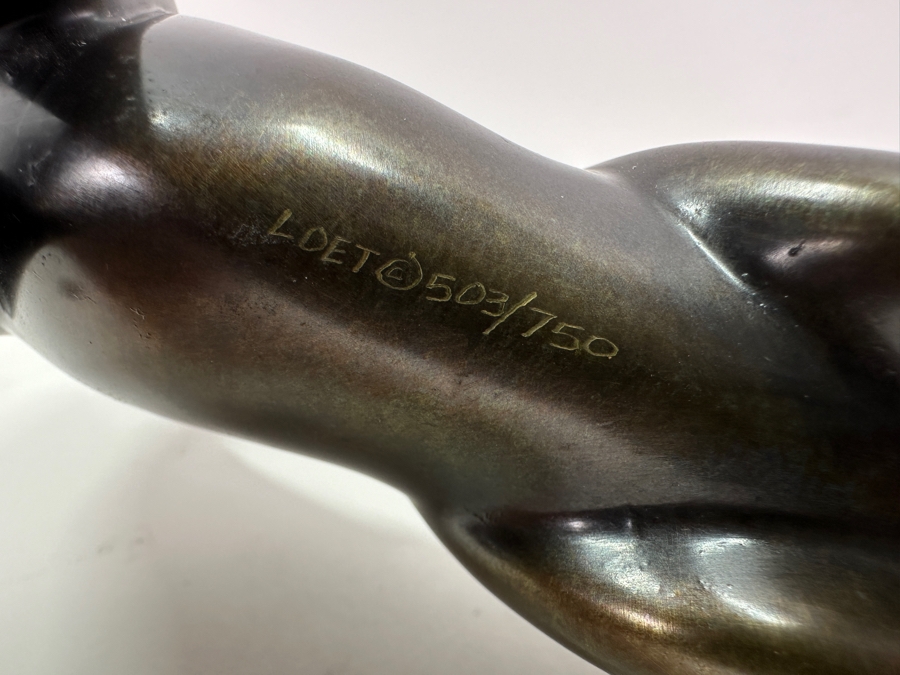 Loet Vanderveen (1921-2015, American/Dutch) Bronze Lion Roaring Sculpture Signed LOET And Numbered 503 Of 750 7.5'W X 2'D X 7'H [Photo 7]