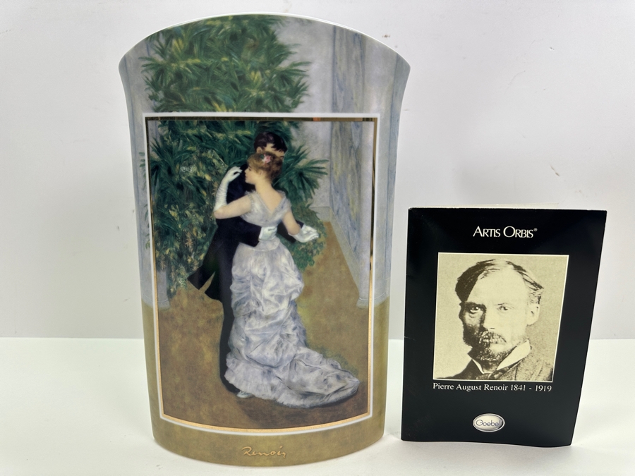 Limited Edition Goebel Porcelain Vase Feature A Design Inspired By The Artwork Of Pierre August Renoir 'Danse En Ville' - Artis Orbis Collection 9.5'H With C.O.A. Numbered 1,317 Of 3,000 [Photo 2]
