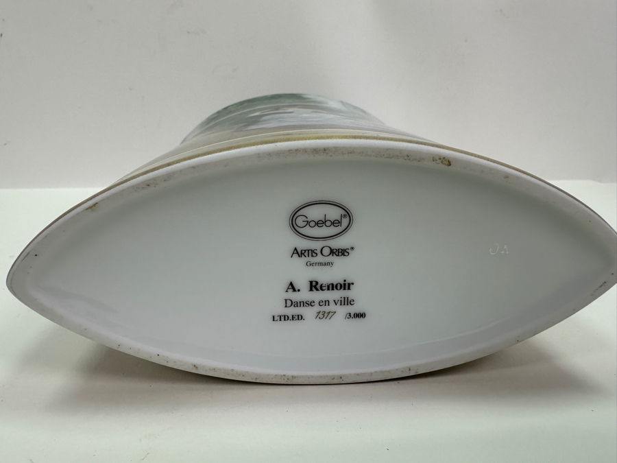 Limited Edition Goebel Porcelain Vase Feature A Design Inspired By The Artwork Of Pierre August Renoir 'Danse En Ville' - Artis Orbis Collection 9.5'H With C.O.A. Numbered 1,317 Of 3,000 [Photo 8]