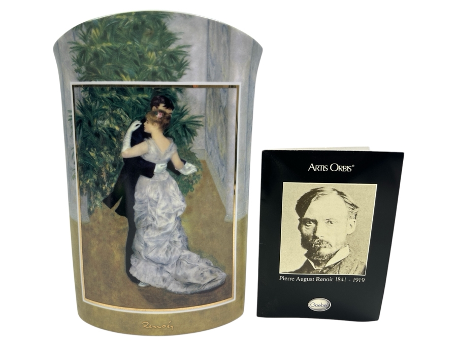 Limited Edition Goebel Porcelain Vase Feature A Design Inspired By The Artwork Of Pierre August Renoir 'Danse En Ville' - Artis Orbis Collection 9.5'H With C.O.A. Numbered 1,317 Of 3,000 [Photo 1]