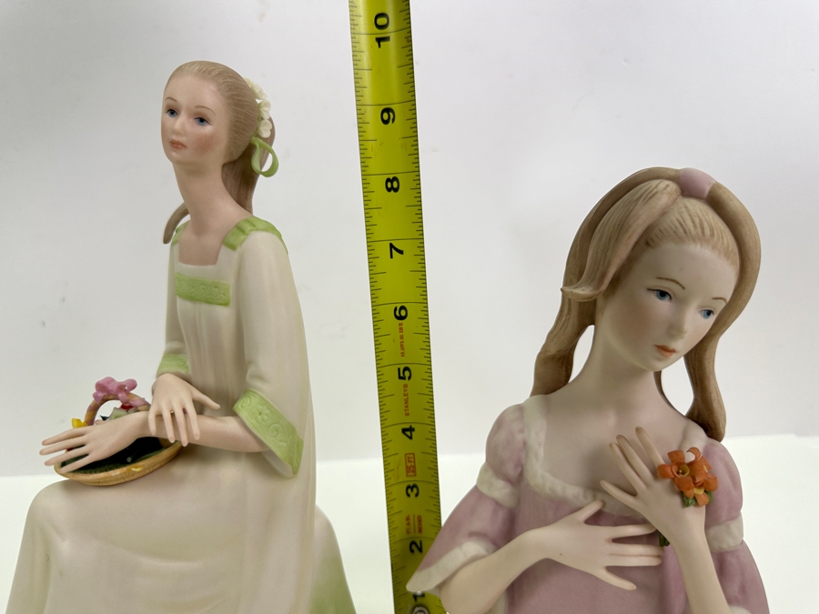 Laszlo Ispanky (1920-2010, American/Hungarian) Pair Of Hand Signed Porcelain Figurines 8'H And 10'H [Photo 16]