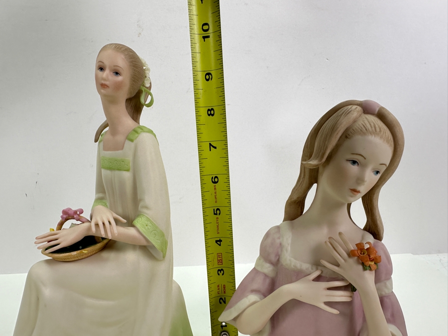 Laszlo Ispanky (1920-2010, American/Hungarian) Pair Of Hand Signed Porcelain Figurines 8'H And 10'H [Photo 15]