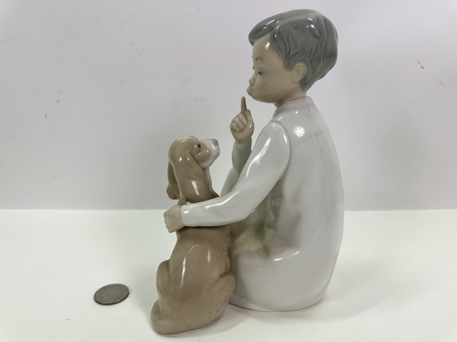 Vintage Lladro Porcelain Figurine 'Boy With Dog' 4522 8H [Photo 3]
