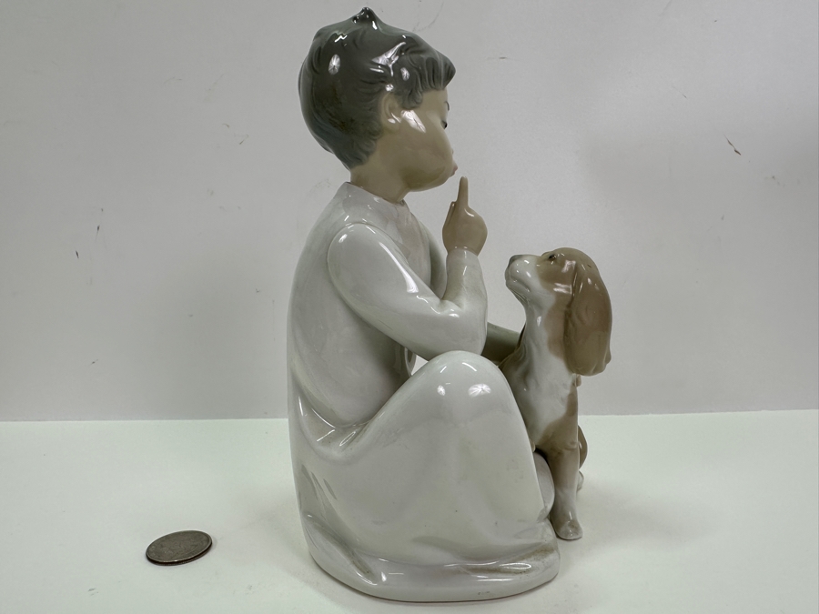 Vintage Lladro Porcelain Figurine 'Boy With Dog' 4522 8H [Photo 4]