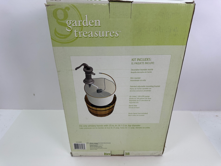New Antique Pump Decorative Barrel Fountain Kit By Garden Treasures [Photo 4]