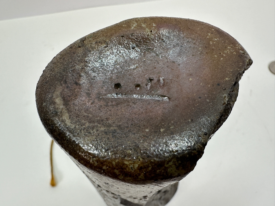 Signed Abstract Art Pottery Vase 7.5'H [Photo 6]