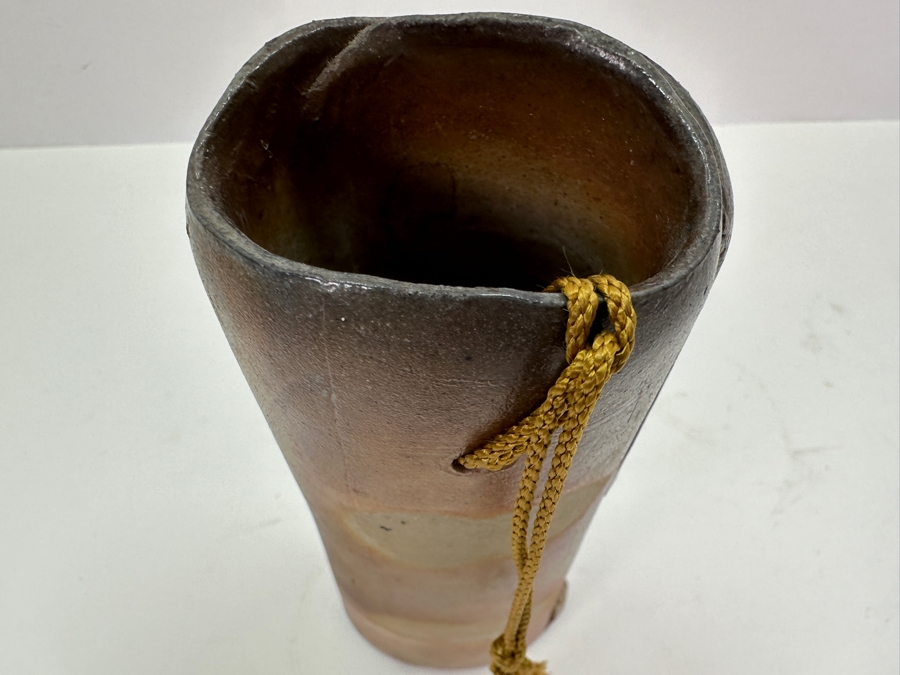 Signed Abstract Art Pottery Vase 7.5'H [Photo 5]