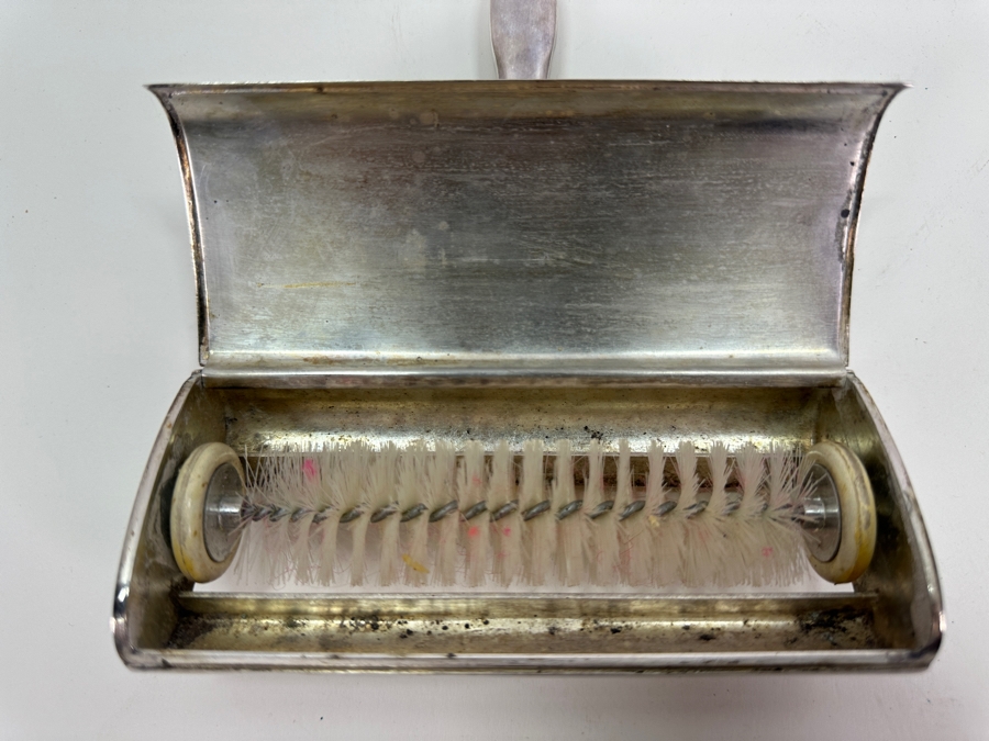 Christofle Silver Plated Crumb Sweeper Catcher Brush Table Crumber [Photo 12]