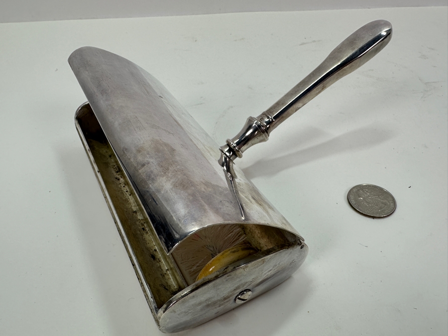 Christofle Silver Plated Crumb Sweeper Catcher Brush Table Crumber [Photo 4]