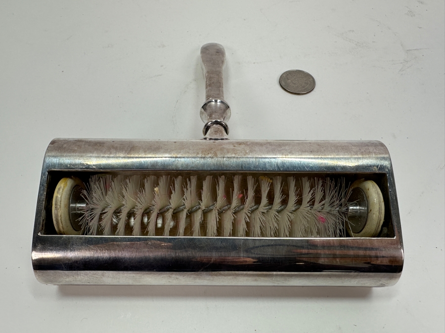 Christofle Silver Plated Crumb Sweeper Catcher Brush Table Crumber [Photo 8]