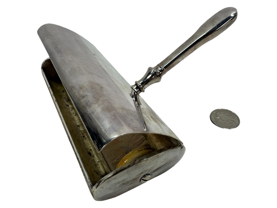 Christofle Silver Plated Crumb Sweeper Catcher Brush Table Crumber [Photo 1]