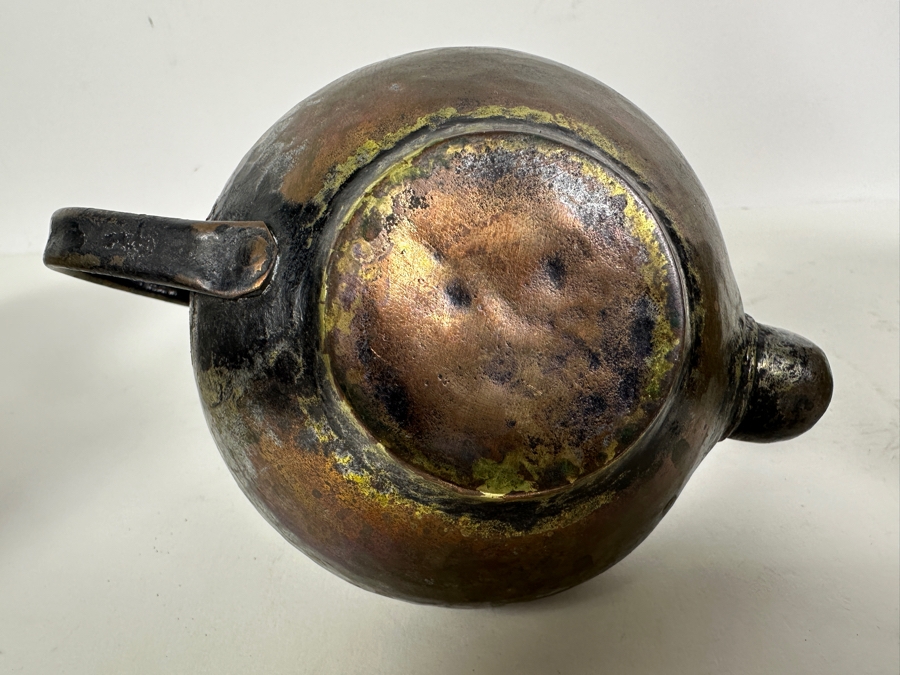 Antique Persian Tinned Copper Jugs And Teapot 4'H - 7'H [Photo 8]