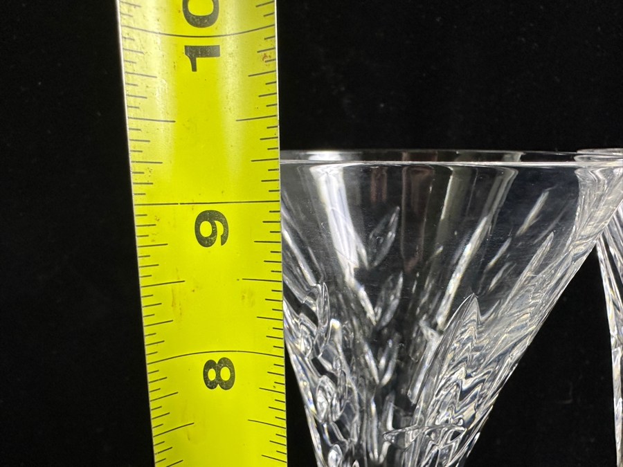 Pair Of Waterford Crystal Lismore Toasting Flutes 9.25'H [Photo 4]