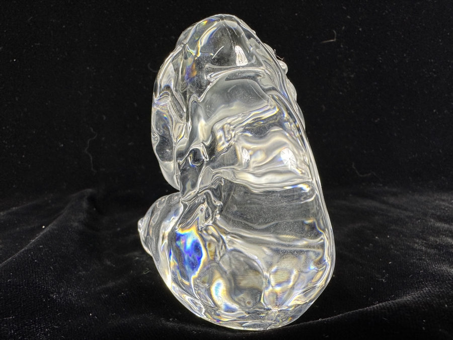 Saint Louis Crystal France Polar Bear With Cub Figurine 3.5H [Photo 6]