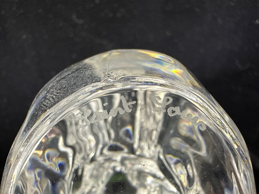 Saint Louis Crystal France Polar Bear With Cub Figurine 3.5H [Photo 8]