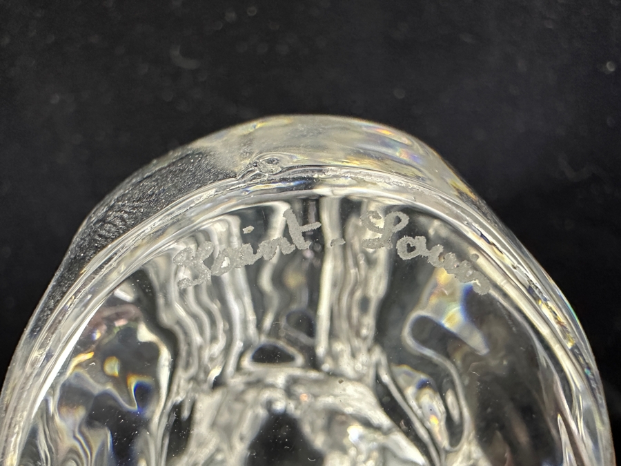 Saint Louis Crystal France Polar Bear With Cub Figurine 3.5H [Photo 9]