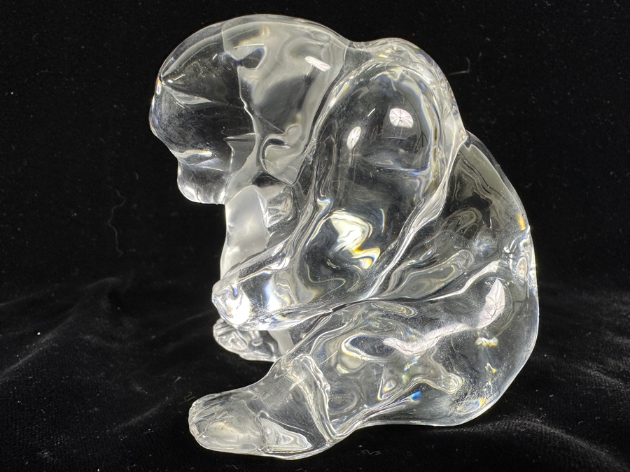 Saint Louis Crystal France Polar Bear With Cub Figurine 3.5H [Photo 5]