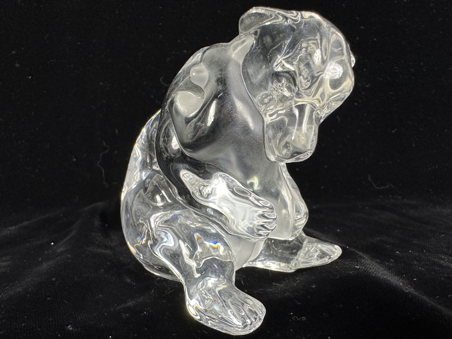 Saint Louis Crystal France Polar Bear With Cub Figurine 3.5H [Photo 4]