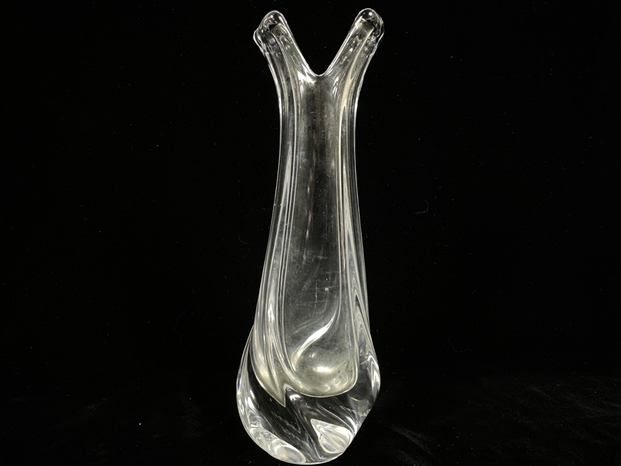 Signed Daum France Crystal Vase 8H [Photo 5]