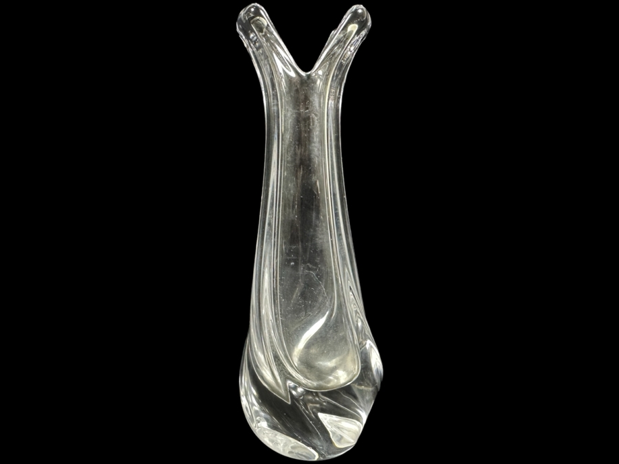 Signed Daum France Crystal Vase 8H [Photo 1]