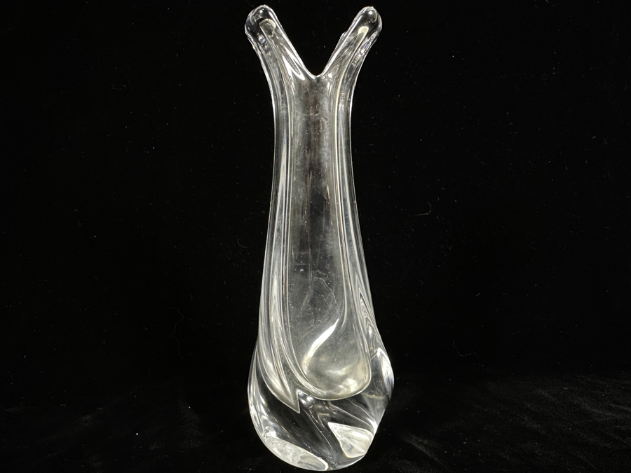 Signed Daum France Crystal Vase 8H [Photo 3]