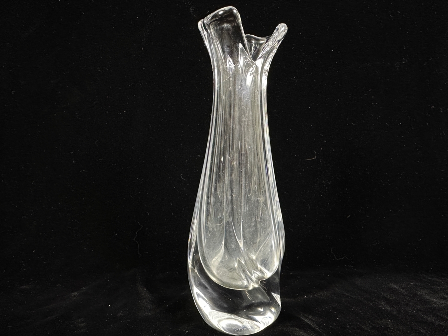 Signed Daum France Crystal Vase 8H [Photo 4]