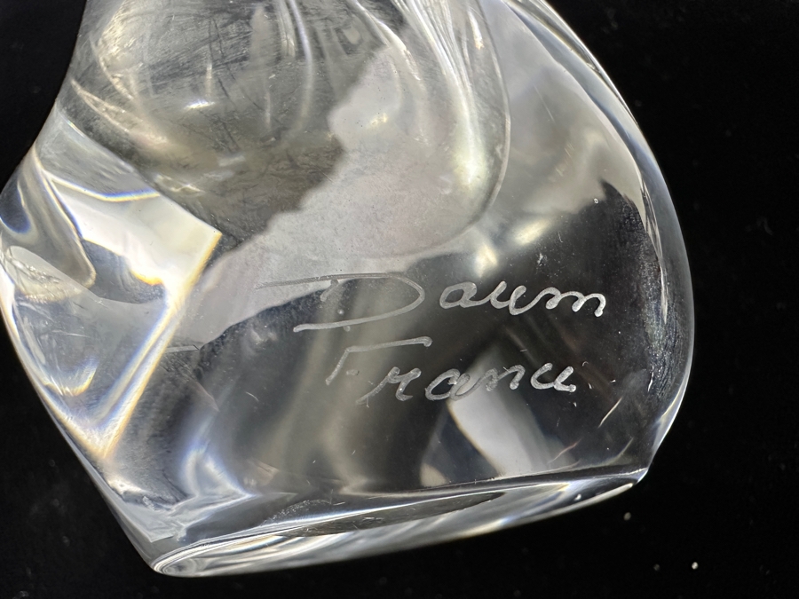 Signed Daum France Crystal Vase 8H [Photo 6]