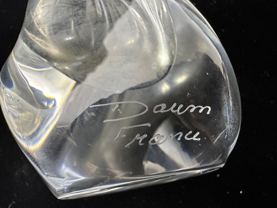 Signed Daum France Crystal Vase 8H [Photo 2]