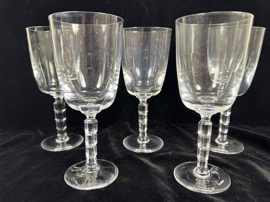 (5) Pombal Water Goblets By Atlantis 7-5/8' [Photo 2]