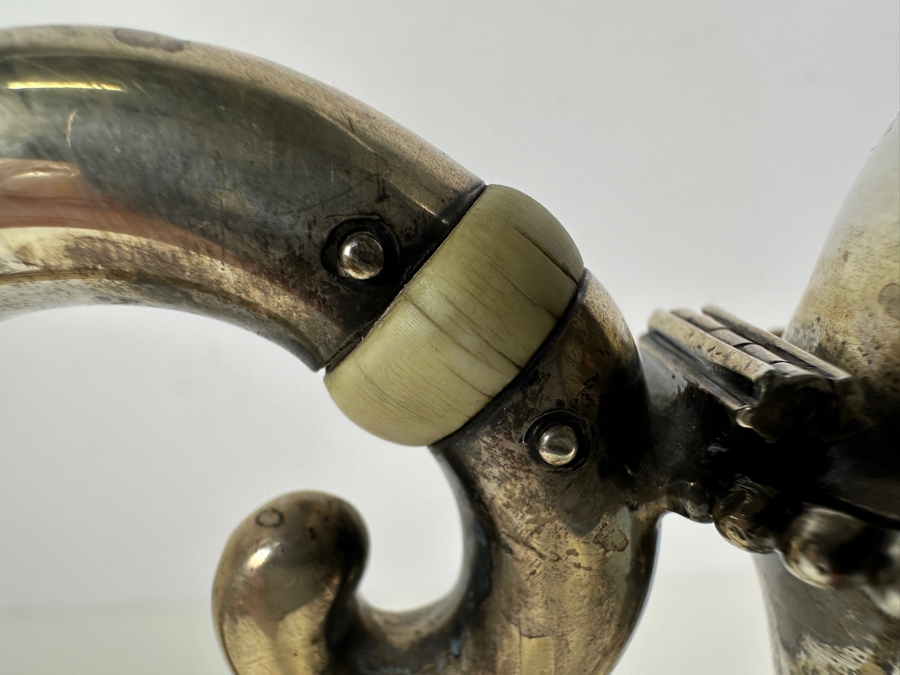 Antique American Sterling Silver Coffee Pot By Newburyport Silver Co (N S Co) 9'H 399g - Sterling Silver Melt Value Is $388 [Photo 9]