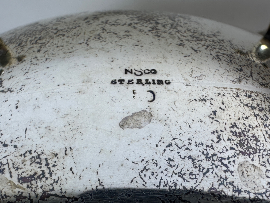 Antique American Sterling Silver Coffee Pot By Newburyport Silver Co (N S Co) 9'H 399g - Sterling Silver Melt Value Is $388 [Photo 11]