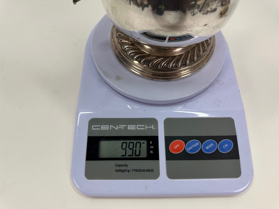 Sterling Silver Shreve & Co. San Francisco Coffee Pot 11H And Sugar Bowl 6.5H 1,501g - Sterling Silver Melt Value Is $1,436 [Photo 19]