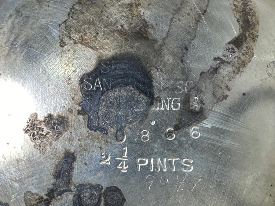 Sterling Silver Shreve & Co. San Francisco Coffee Pot 11H And Sugar Bowl 6.5H 1,501g - Sterling Silver Melt Value Is $1,436 [Photo 15]