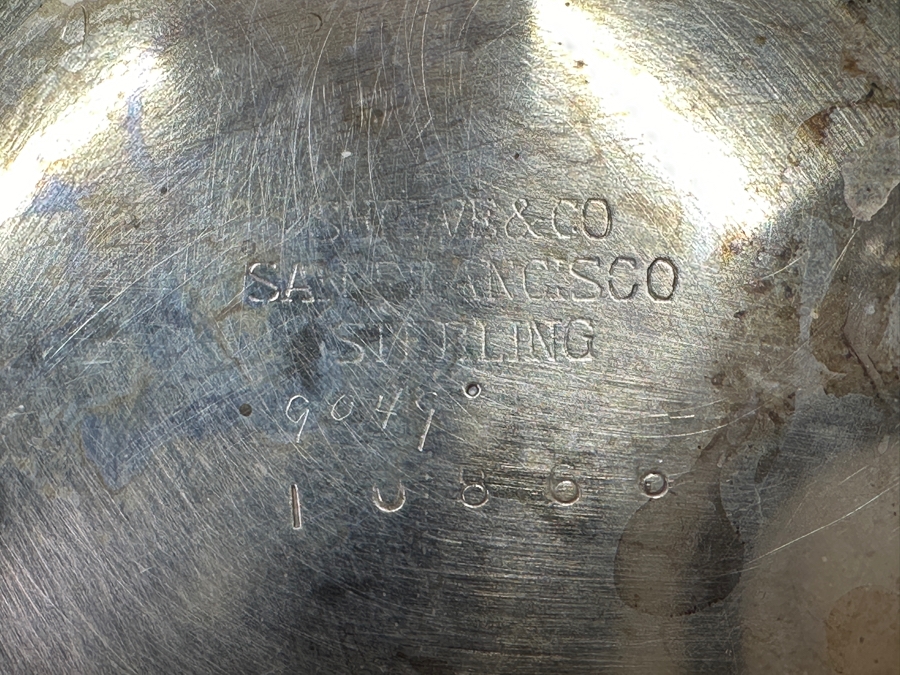 Sterling Silver Shreve & Co. San Francisco Coffee Pot 11H And Sugar Bowl 6.5H 1,501g - Sterling Silver Melt Value Is $1,436 [Photo 13]