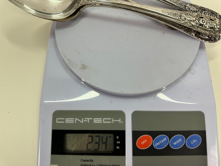 (4) Sterling Silver Fine Arts Serving Pieces Crown Princess Pattern 234g - Sterling Silver Melt Value Is $223 [Photo 7]